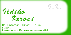 ildiko karosi business card